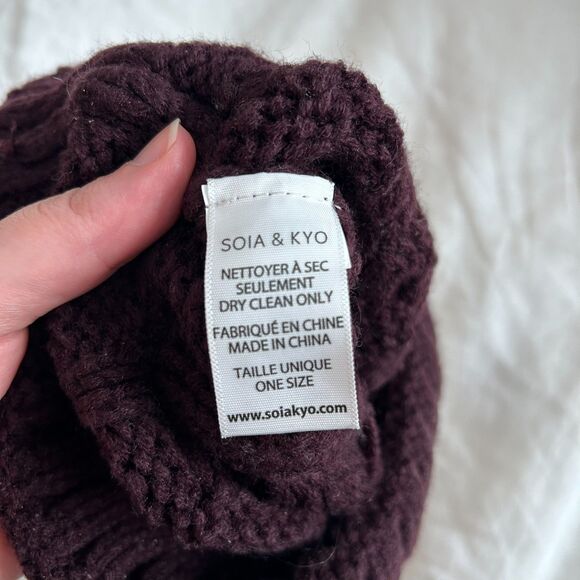 Soia & Kyo Burgundy/Purple Beanie - Picture 6 of 7
